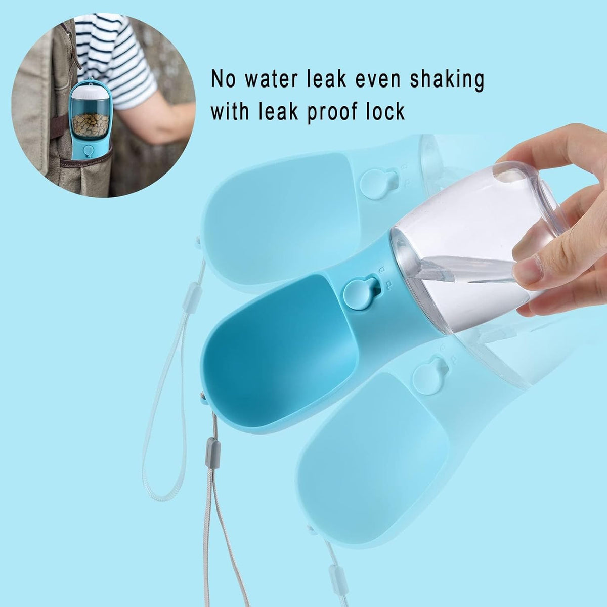 Pawmora TravelBottle — 2-in-1 Portable Pet Water Bottle with Food Container
