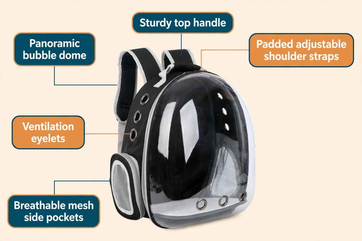 Pawmora AstroPack — Space Capsule Cat Backpack