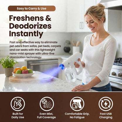 Pawmora Nano Blue Light Pet Odor Eliminator Spray
